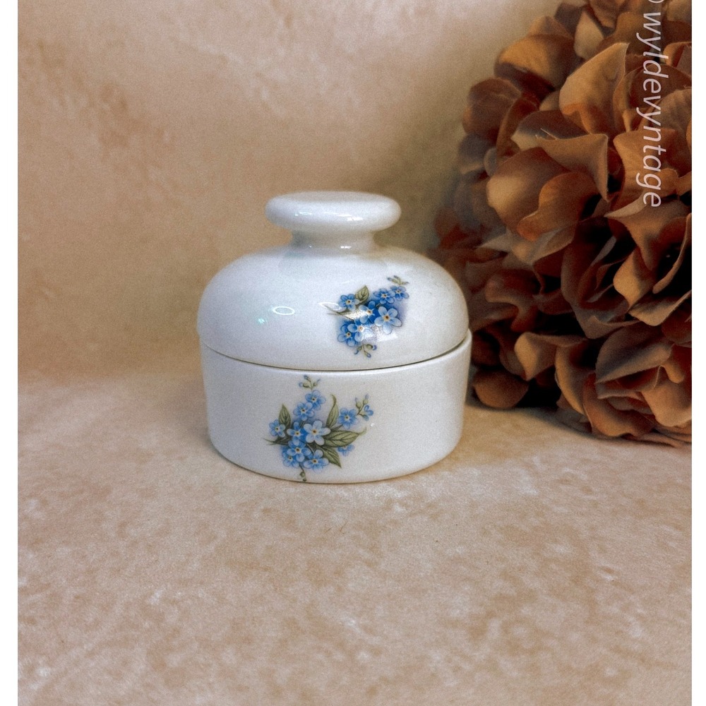Forget Me Not Floral Lidded Dish